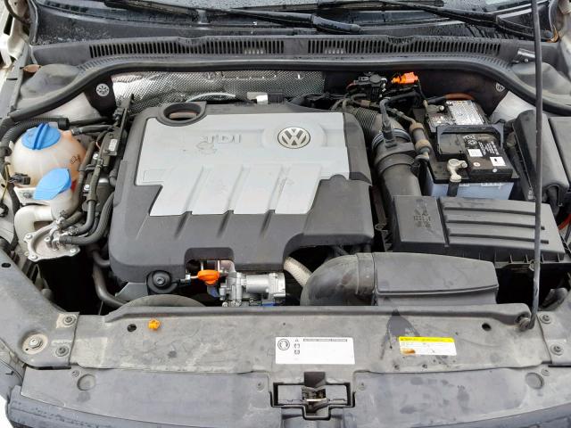 3VWLL7AJXDM406761 - 2013 VOLKSWAGEN JETTA TDI WHITE photo 7