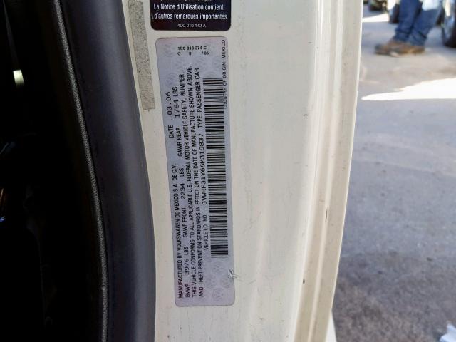 3VWRF31Y66M319837 - 2006 VOLKSWAGEN NEW BEETLE Braun Foto 10