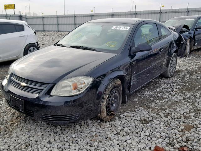 1G1AD1F59A7222202 - 2010 CHEVROLET COBALT 1LT BLACK photo 2