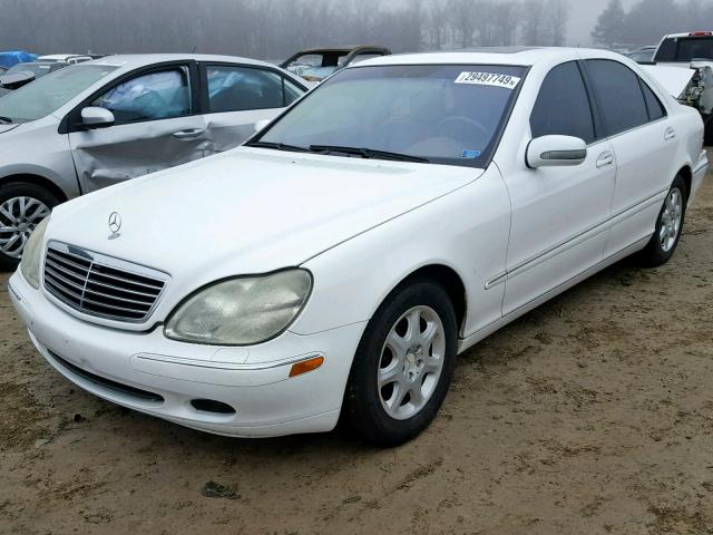 WDBNG75J31A214485 - 2001 MERCEDES-BENZ S 500 WHITE photo 2