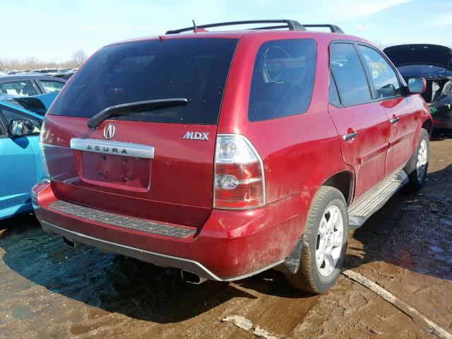 2HNYD18925H523193 - 2005 ACURA MDX TOURIN RED photo 4