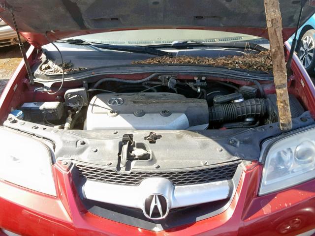 2HNYD18925H523193 - 2005 ACURA MDX TOURIN RED photo 7