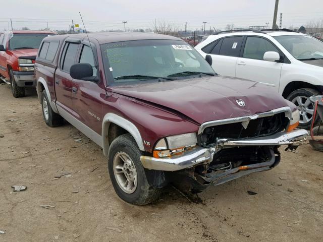 1B7GL2AX7YS602021 - 2000 DODGE DAKOTA QUA MAROON photo 1