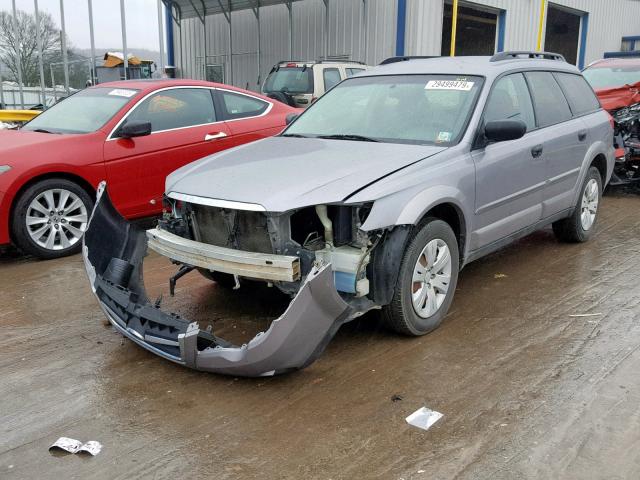 4S4BP60C787336468 - 2008 SUBARU OUTBACK SILVER photo 2