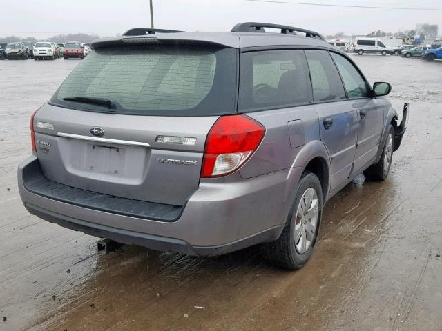 4S4BP60C787336468 - 2008 SUBARU OUTBACK SILVER photo 4