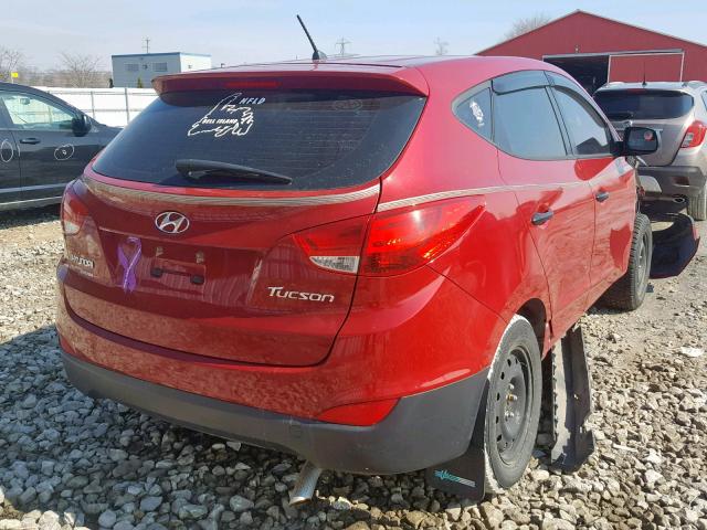 KM8JT3AC0CU328355 - 2012 HYUNDAI TUCSON GL RED photo 4