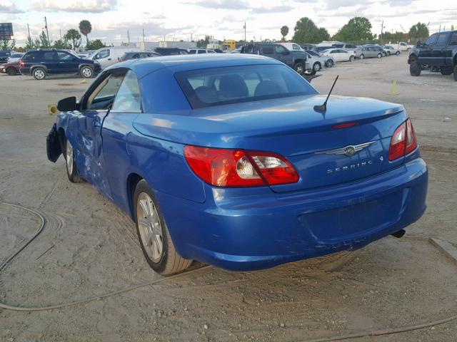 1C3LC55RX8N258909 - 2008 CHRYSLER SEBRING TO BLUE photo 3