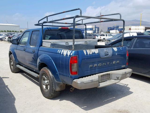 1N6ED27T24C418275 - 2004 NISSAN FRONTIER C BLUE photo 3