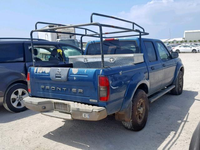 1N6ED27T24C418275 - 2004 NISSAN FRONTIER C BLUE photo 4