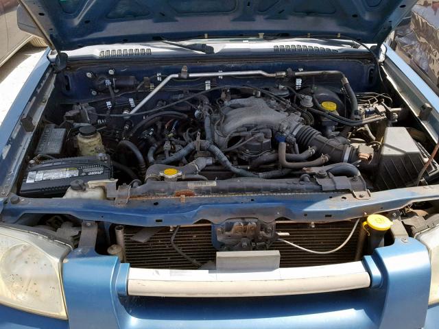 1N6ED27T24C418275 - 2004 NISSAN FRONTIER C BLUE photo 7