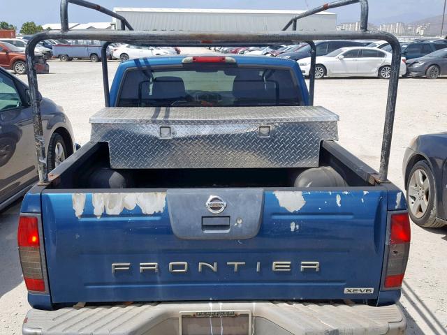 1N6ED27T24C418275 - 2004 NISSAN FRONTIER C BLUE photo 9