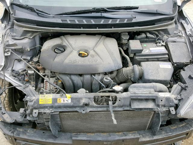 KMHDH6AE7DU016374 - 2013 HYUNDAI ELANTRA CO SILVER photo 7