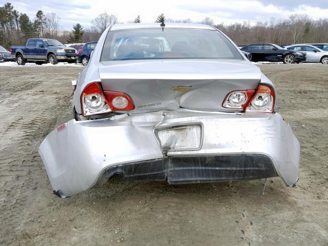 1G1ZC5EB6AF276406 - 2010 CHEVROLET MALIBU 1LT ვერცხლისფერი ფოტო 9