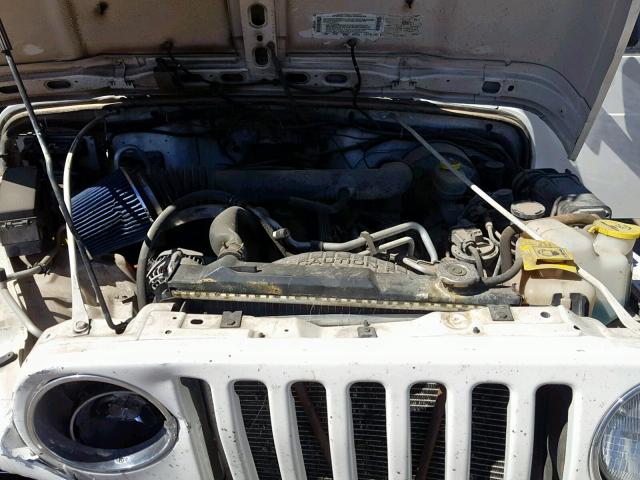 1J4FA49S12P725520 - 2002 JEEP WRANGLER / WHITE photo 7