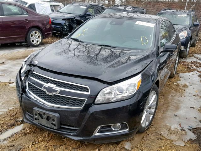 1G11G5SX2DU118839 - 2013 CHEVROLET MALIBU 3LT შავი ფოტო 2