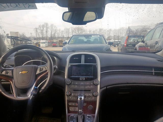 1G11G5SX2DU118839 - 2013 CHEVROLET MALIBU 3LT შავი ფოტო 9