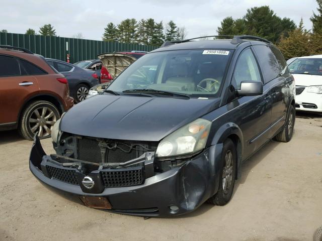 5N1BV28U54N320383 - 2004 NISSAN QUEST S CHARCOAL photo 2