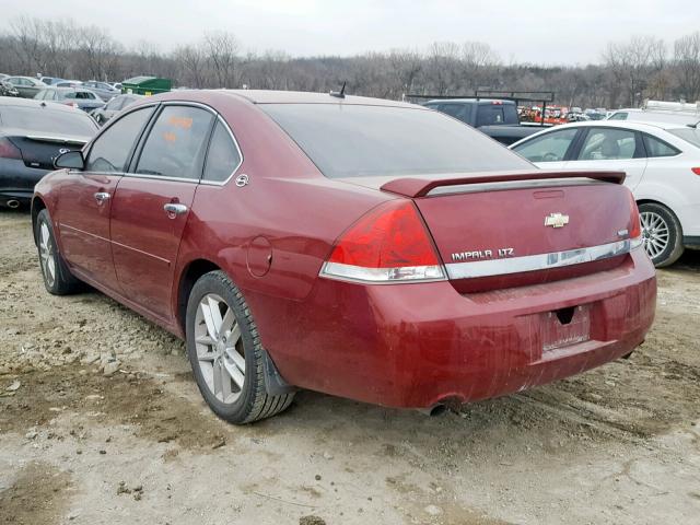 2G1WU583589234624 - 2008 CHEVROLET IMPALA LTZ MAROON photo 3