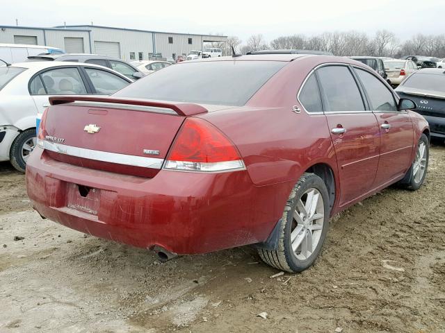 2G1WU583589234624 - 2008 CHEVROLET IMPALA LTZ MAROON photo 4