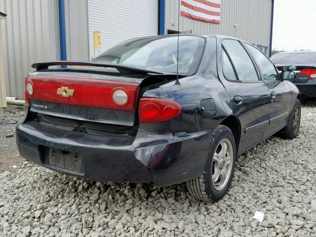 1G1JF52F957141254 - 2005 CHEVROLET CAVALIER L BLACK photo 4