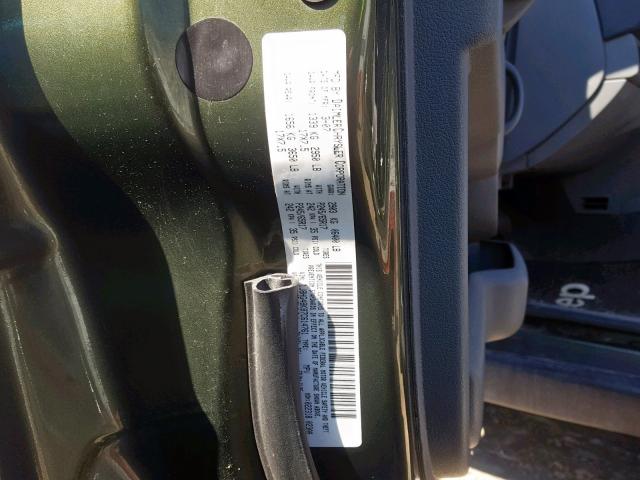 1J8HG48K87C614761 - 2007 JEEP COMMANDER GREEN photo 10