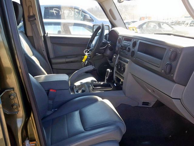 1J8HG48K87C614761 - 2007 JEEP COMMANDER GREEN photo 5
