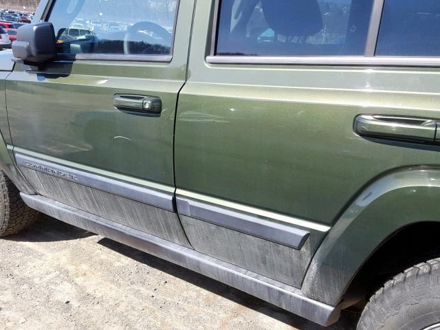 1J8HG48K87C614761 - 2007 JEEP COMMANDER GREEN photo 9