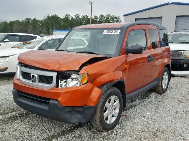 5J6YH1H75AL005501 - 2010 HONDA ELEMENT EX ORANGE photo 2