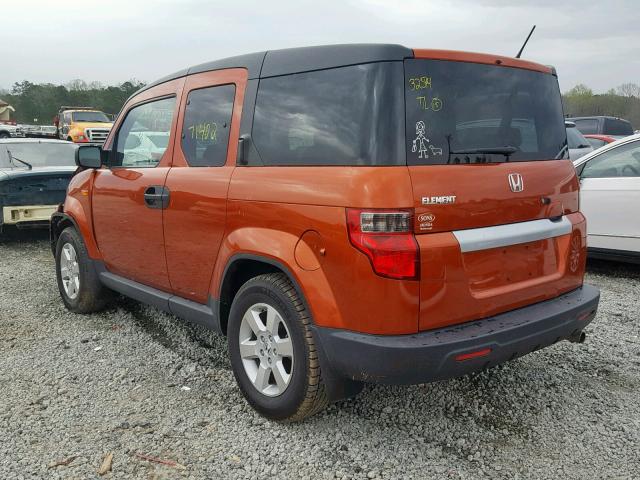 5J6YH1H75AL005501 - 2010 HONDA ELEMENT EX ORANGE photo 3