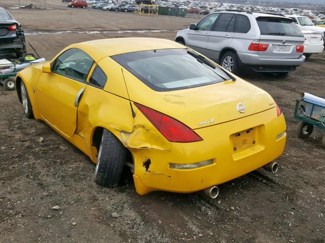 JN1AZ34E75M651419 - 2005 NISSAN 350Z COUPE YELLOW photo 3