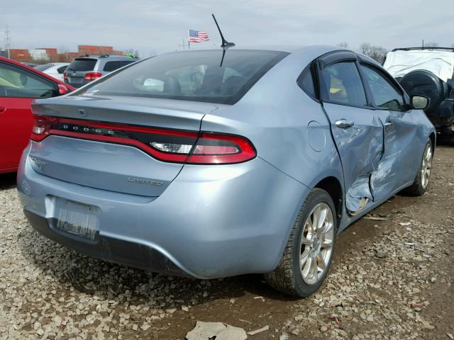 1C3CDFCA9DD183992 - 2013 DODGE DART LIMIT BLUE photo 4