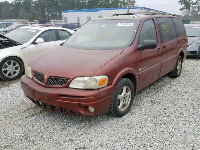 1GMDX03E91D166463 - 2001 PONTIAC MONTANA RED photo 2