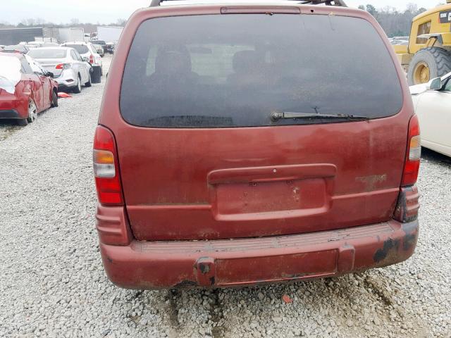 1GMDX03E91D166463 - 2001 PONTIAC MONTANA RED photo 9