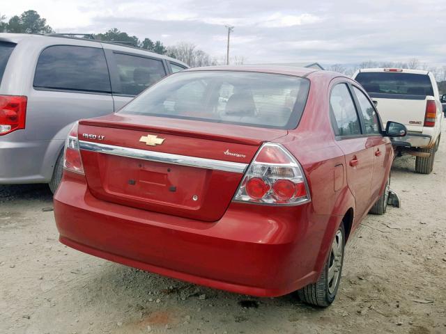 KL1TD5DE0AB090834 - 2010 CHEVROLET AVEO LS RED photo 4