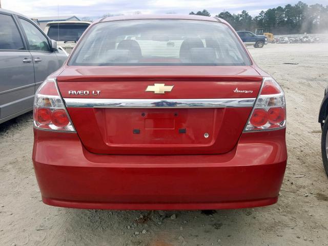 KL1TD5DE0AB090834 - 2010 CHEVROLET AVEO LS RED photo 9