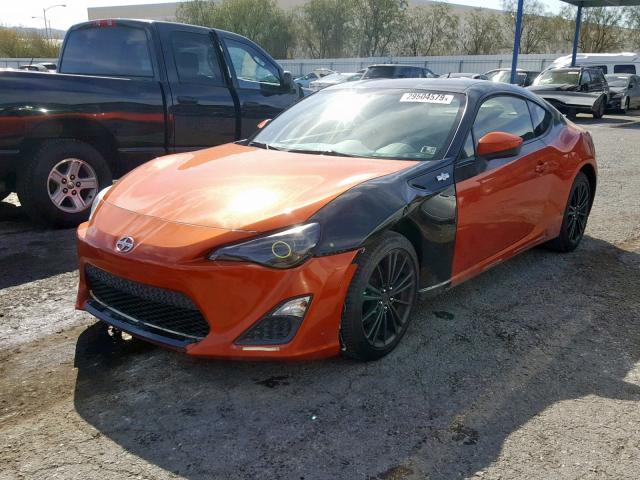 JF1ZNAA19D1712390 - 2013 TOYOTA SCION FR-S ORANGE photo 2
