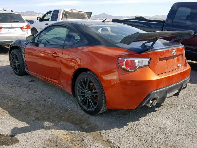 JF1ZNAA19D1712390 - 2013 TOYOTA SCION FR-S ORANGE photo 3