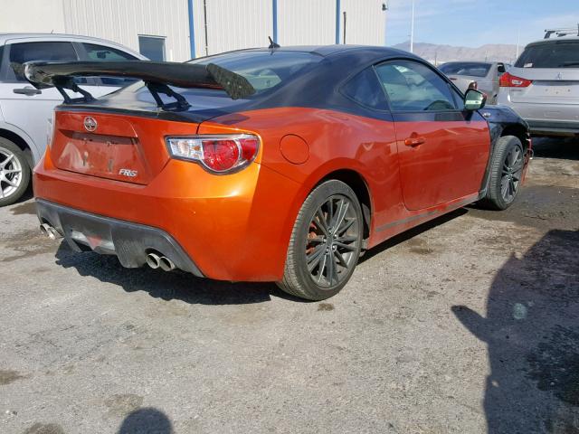 JF1ZNAA19D1712390 - 2013 TOYOTA SCION FR-S ORANGE photo 4