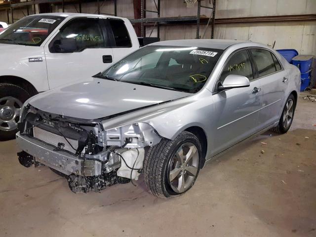 1G1ZC5E04CF207344 - 2012 CHEVROLET MALIBU 1LT ვერცხლისფერი ფოტო 2