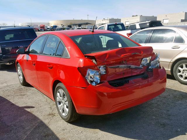 1G1PA5SH3E7197457 - 2014 CHEVROLET CRUZE LS RED photo 3