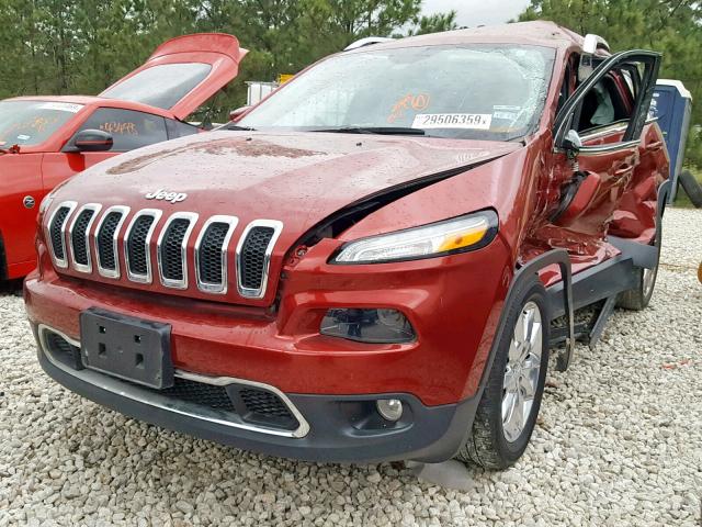 1C4PJLDB0FW732448 - 2015 JEEP CHEROKEE L BURGUNDY photo 2