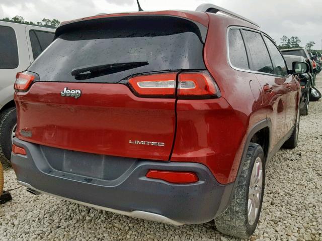 1C4PJLDB0FW732448 - 2015 JEEP CHEROKEE L BURGUNDY photo 4