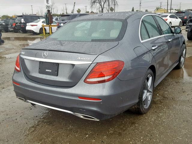 WDDZF4KB8HA081370 - 2017 MERCEDES-BENZ E 300 4MAT GRAY photo 4