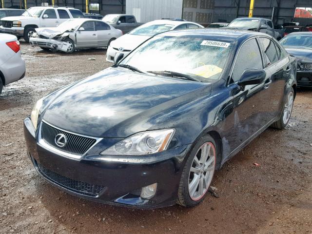 JTHBK262375036610 - 2007 LEXUS IS 250 BLACK photo 2