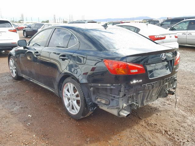 JTHBK262375036610 - 2007 LEXUS IS 250 BLACK photo 3