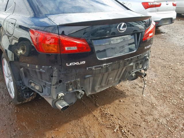 JTHBK262375036610 - 2007 LEXUS IS 250 BLACK photo 9