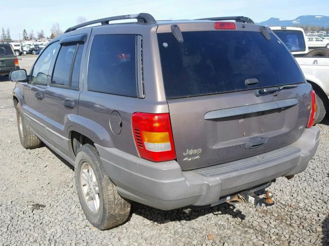 1J4GW48N02C137875 - 2002 JEEP GRAND CHER TAN photo 3