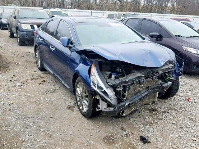 5NPE34AFXFH018301 - 2015 HYUNDAI SONATA SPO BLUE photo 1