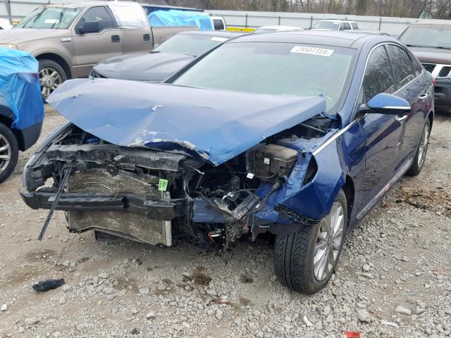 5NPE34AFXFH018301 - 2015 HYUNDAI SONATA SPO BLUE photo 2