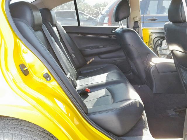 JN1CV6AP5BM503289 - 2011 INFINITI G37 BASE YELLOW photo 6